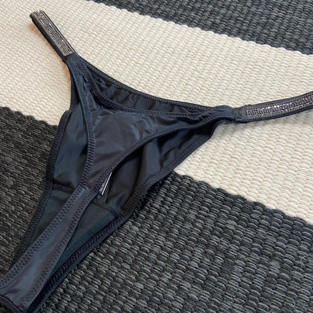 NWT Victorias Secret logo shine strap thong panty - Picture 5 of 8